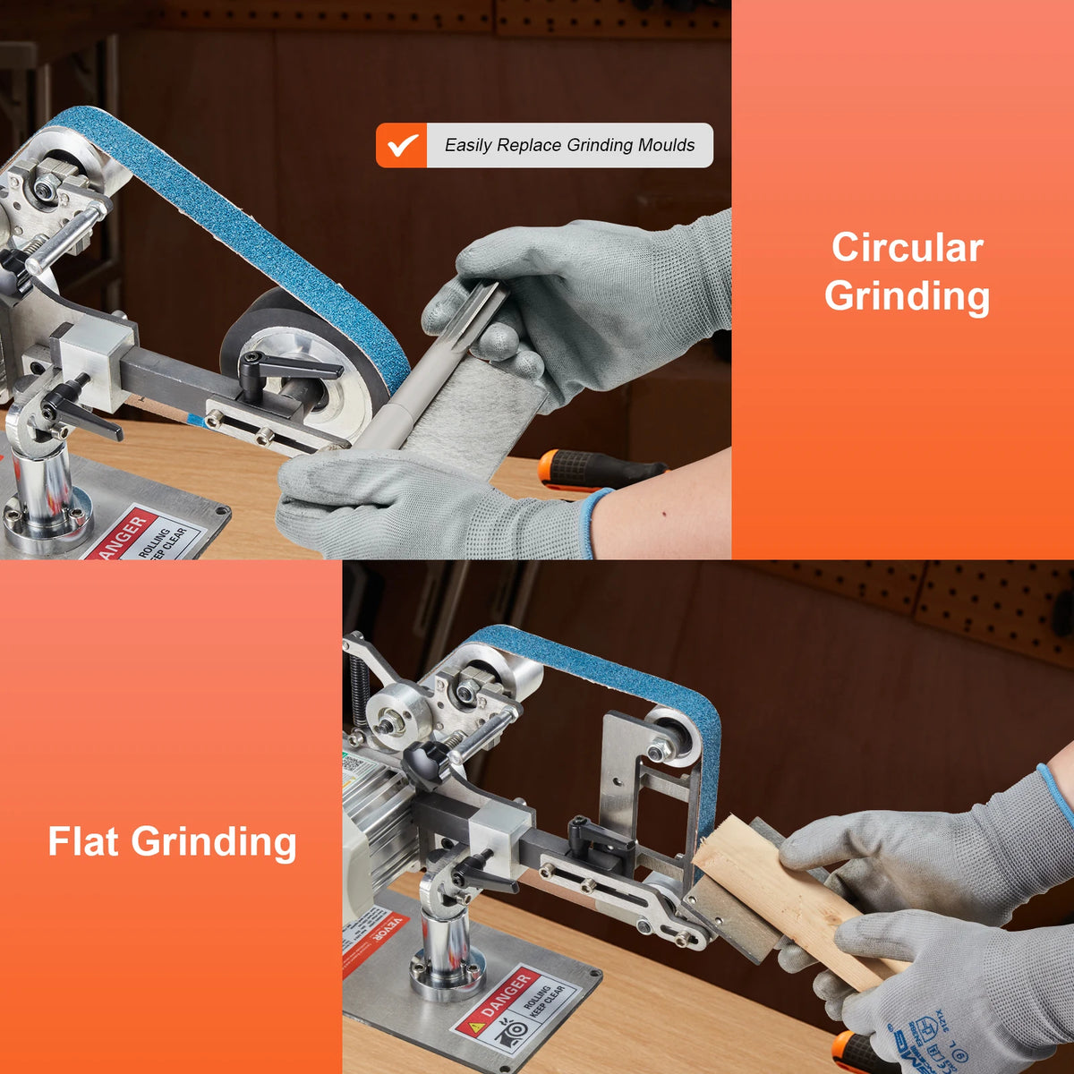 SucceBuy Variable Speed Belt Grinder Sander For Metalworking