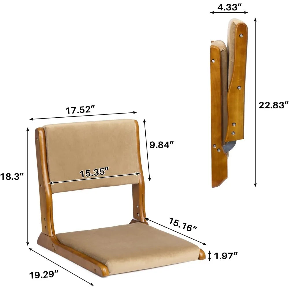 XIUWO Foldable Tatami Floor Chair With Cushioned Backrest