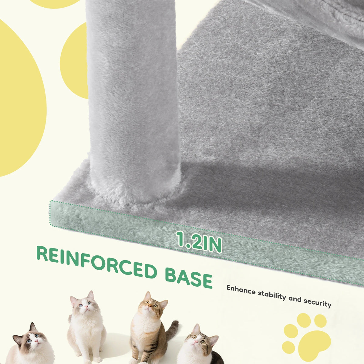 JHK Multi Level Cat Tree With Natural Sisal Scratching Posts