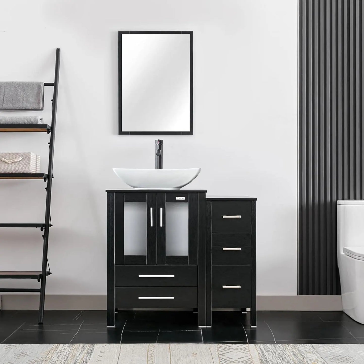 Xiaolang 36 Inch Modern Freestanding Bathroom Vanity Vessel Sink