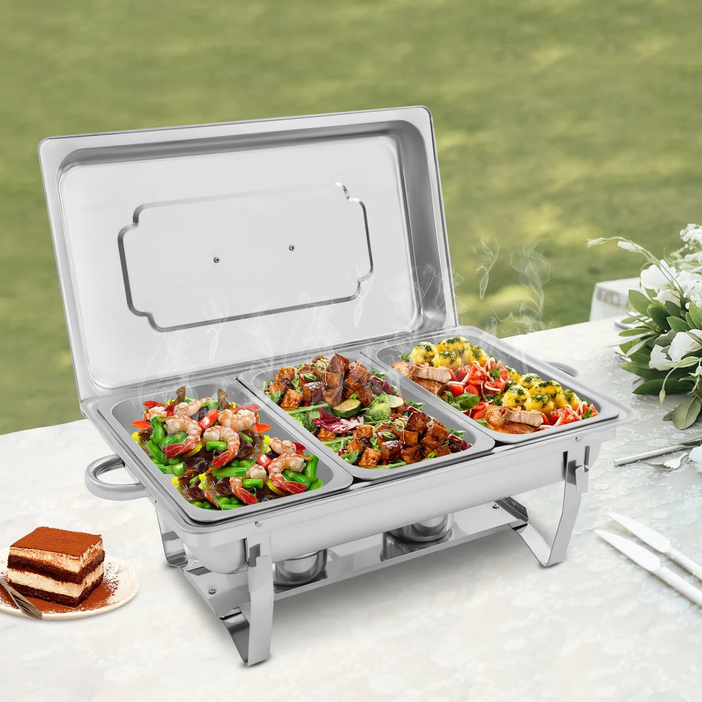 Stainless Steel Chafing Dish Buffet Set For Catering And Buffets