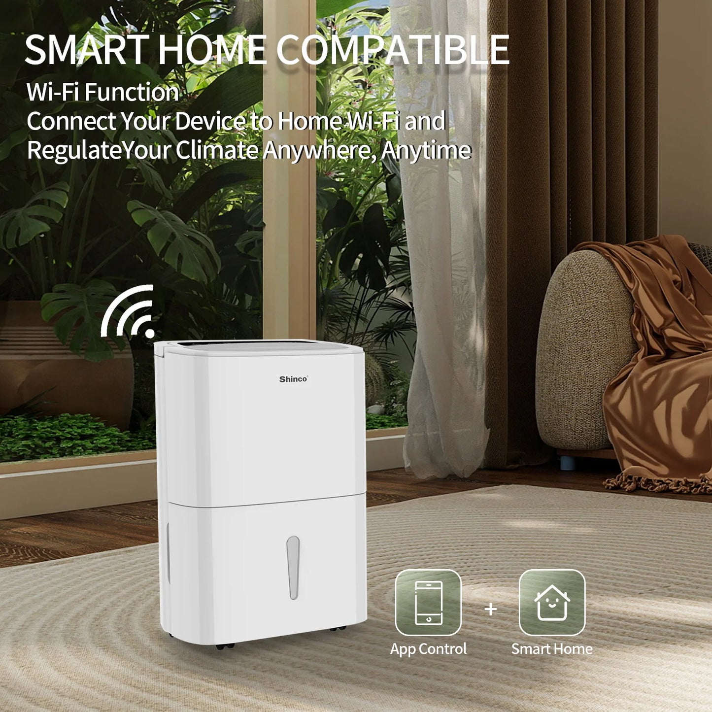 Shinco 150 Pint Energy Star Dehumidifier With Wifi Large Spaces