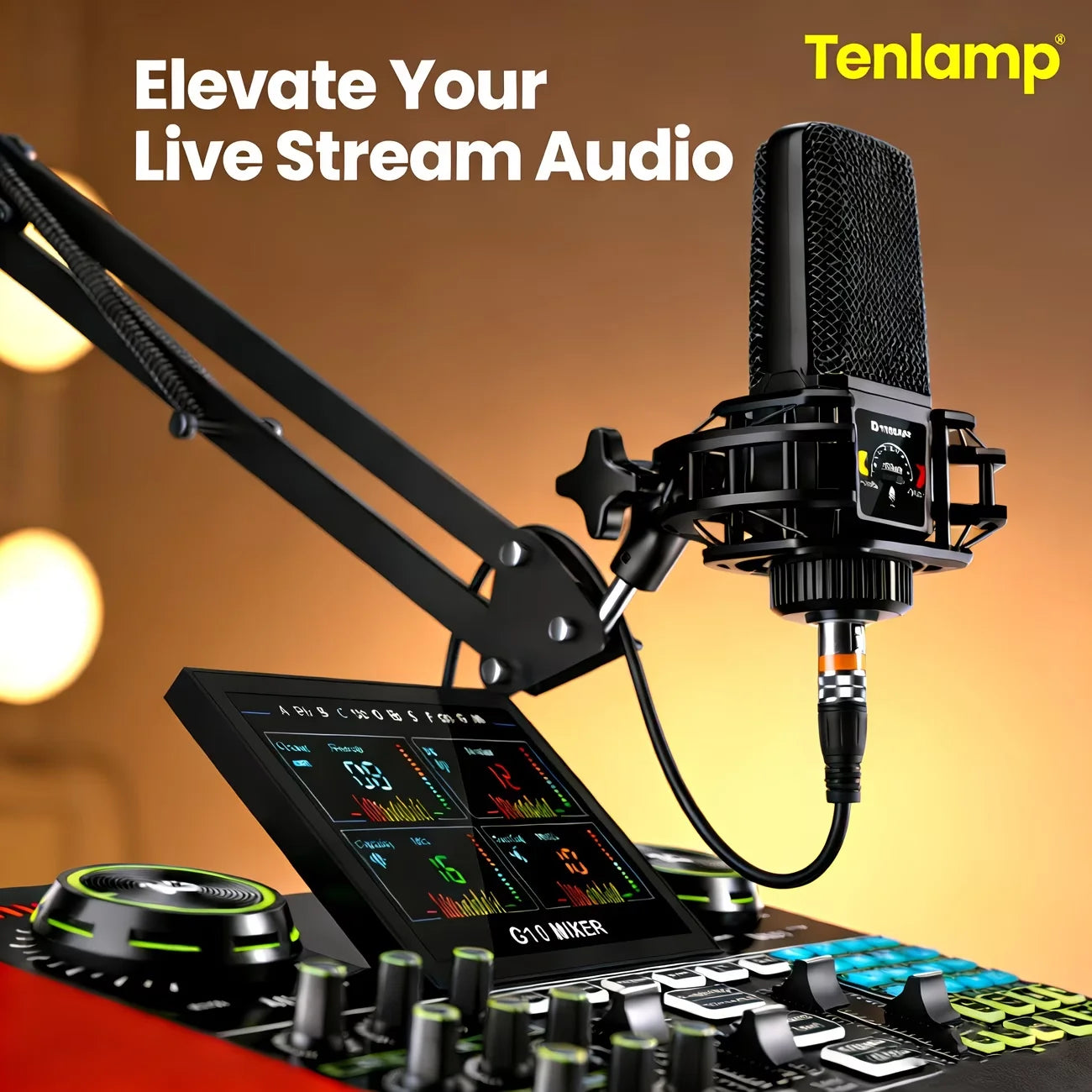Tenlamp G10 Professional Microphone Bundle With Voice Changer And Reverb