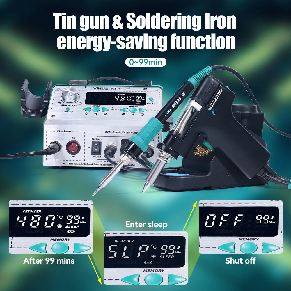 Yihua 948II Intelligent 4in1 Soldering And Desoldering Station Kit