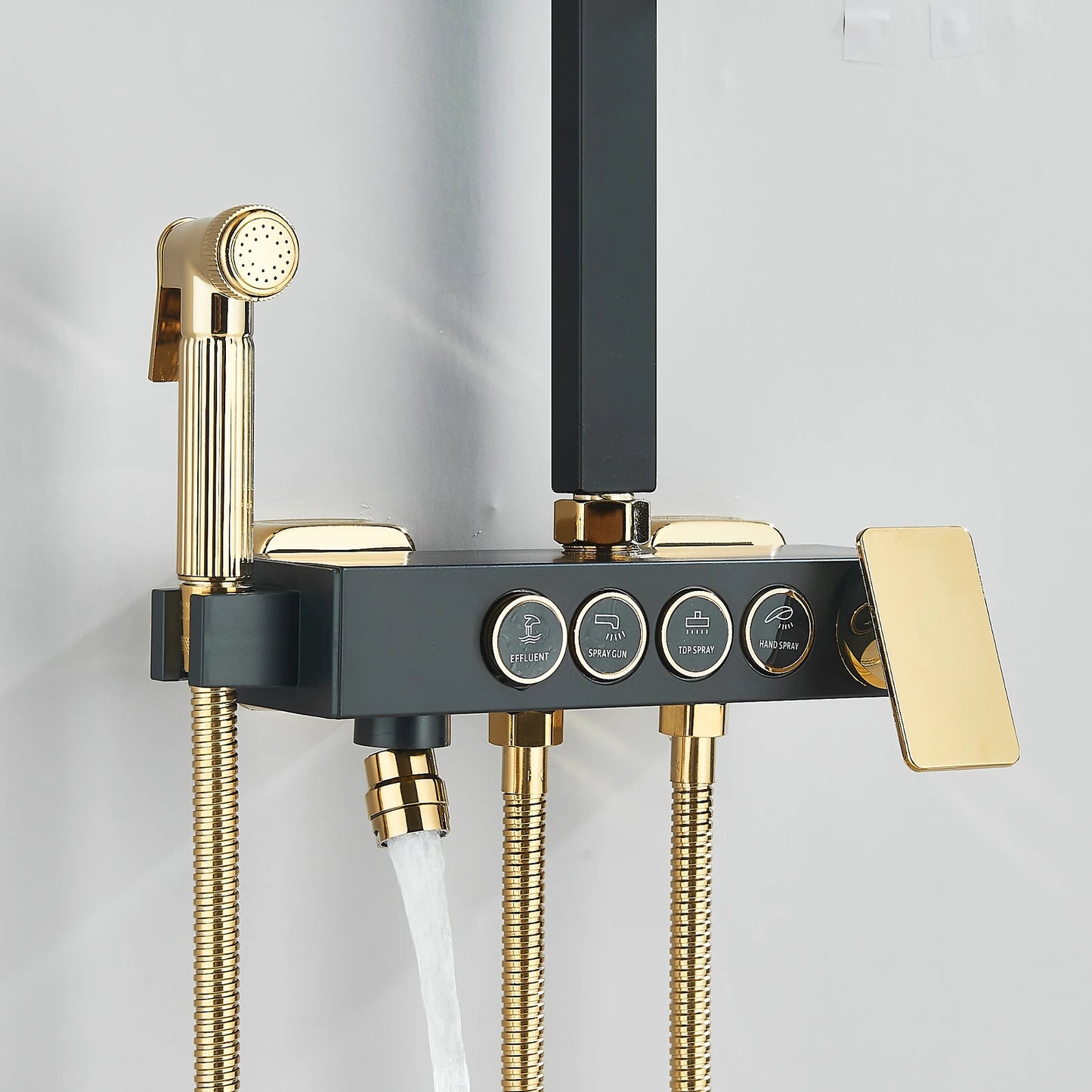 Fmhjfisd Rainfall Shower Faucet Set Brass 4Way Liftable Shower
