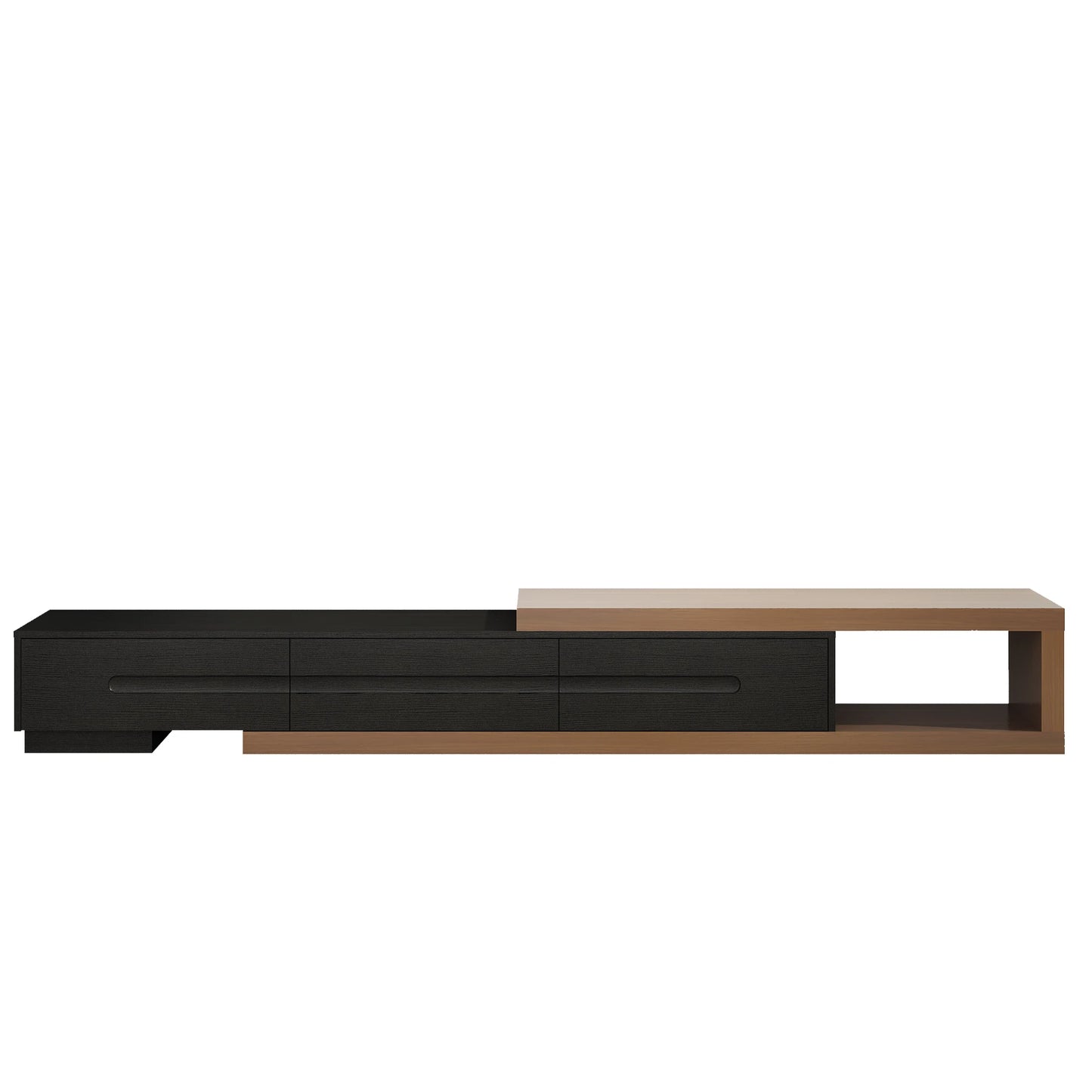 QiaoShiRen Extendable TV Stand And Media Console With Drawers