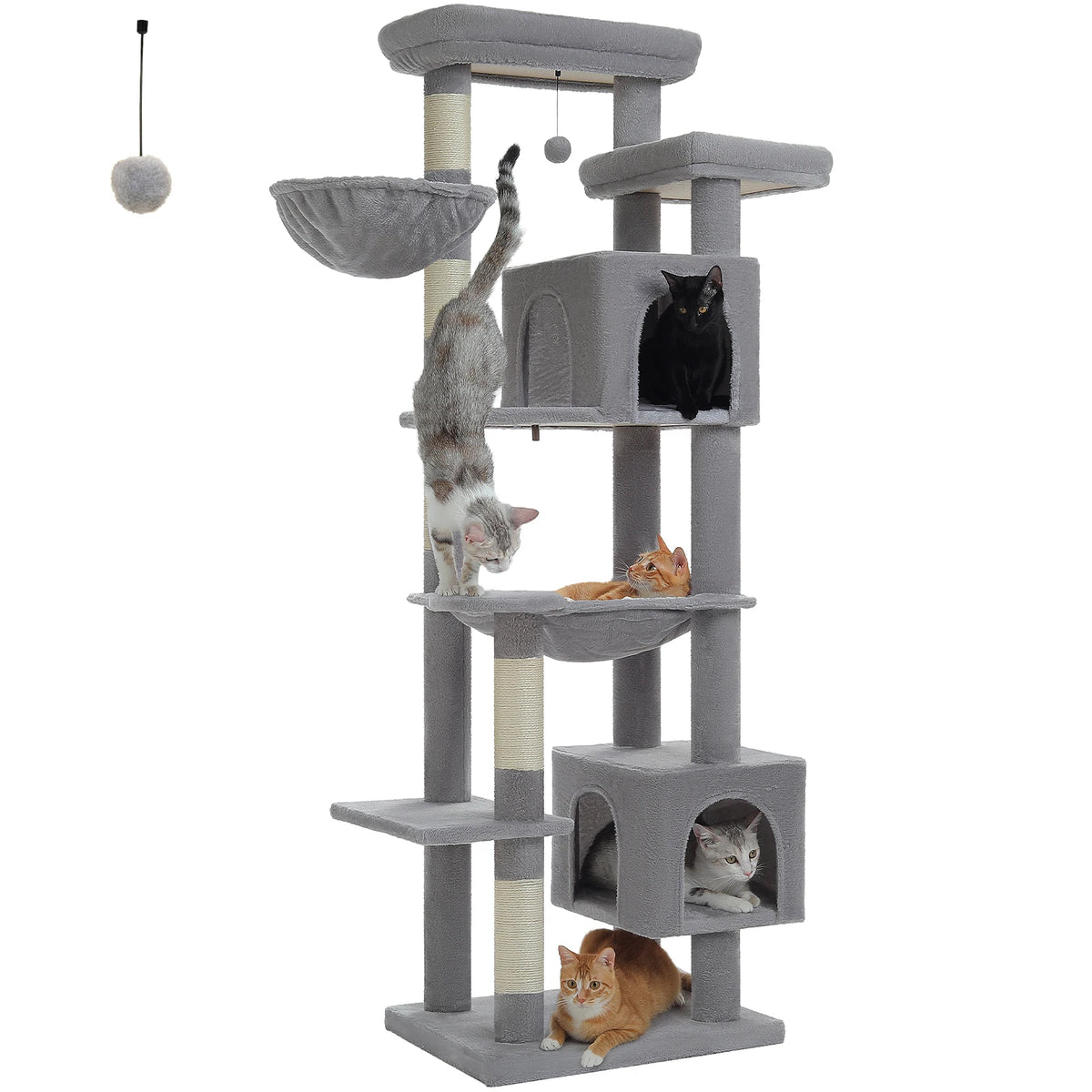 Pawz Road Multi Level Plush Cat Tree With Scratching Posts And Perches
