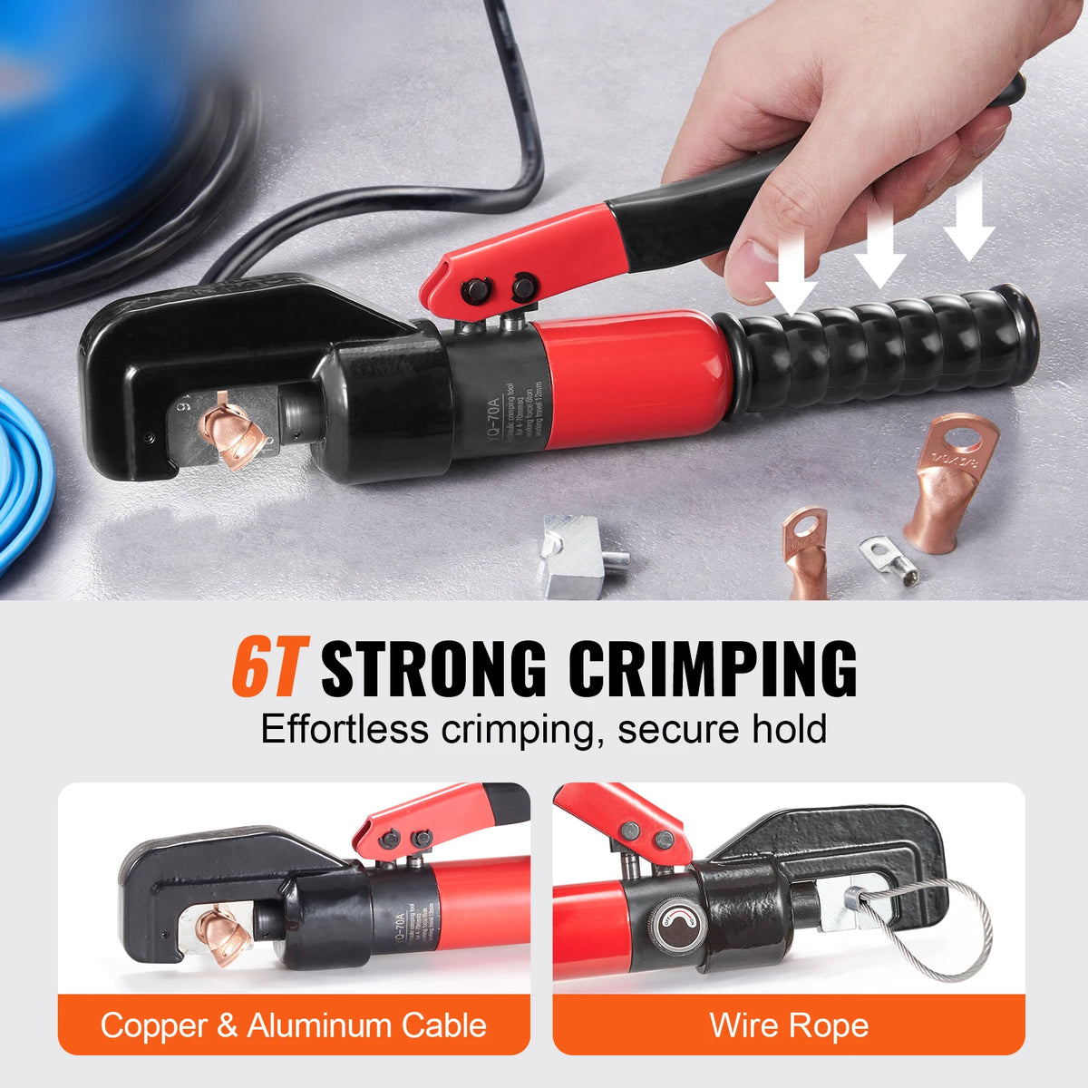 SucceBuy Hydraulic Crimping Tool For Copper And Aluminum Cable Lugs