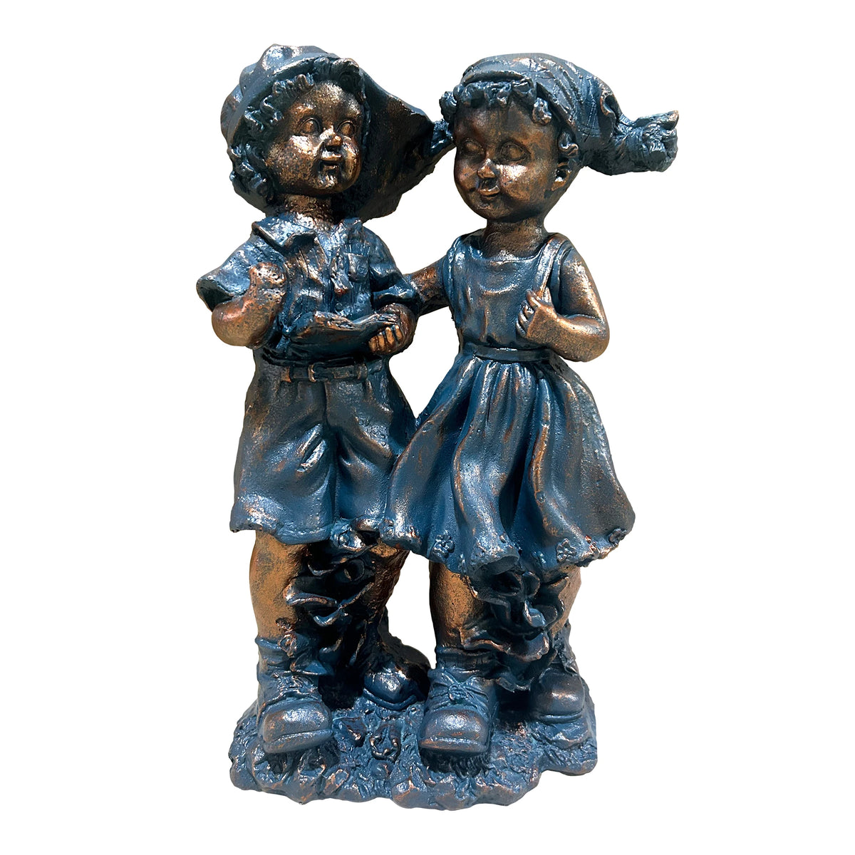 Boy And Girl Garden Statue Outdoor Figurine For Yard Decor