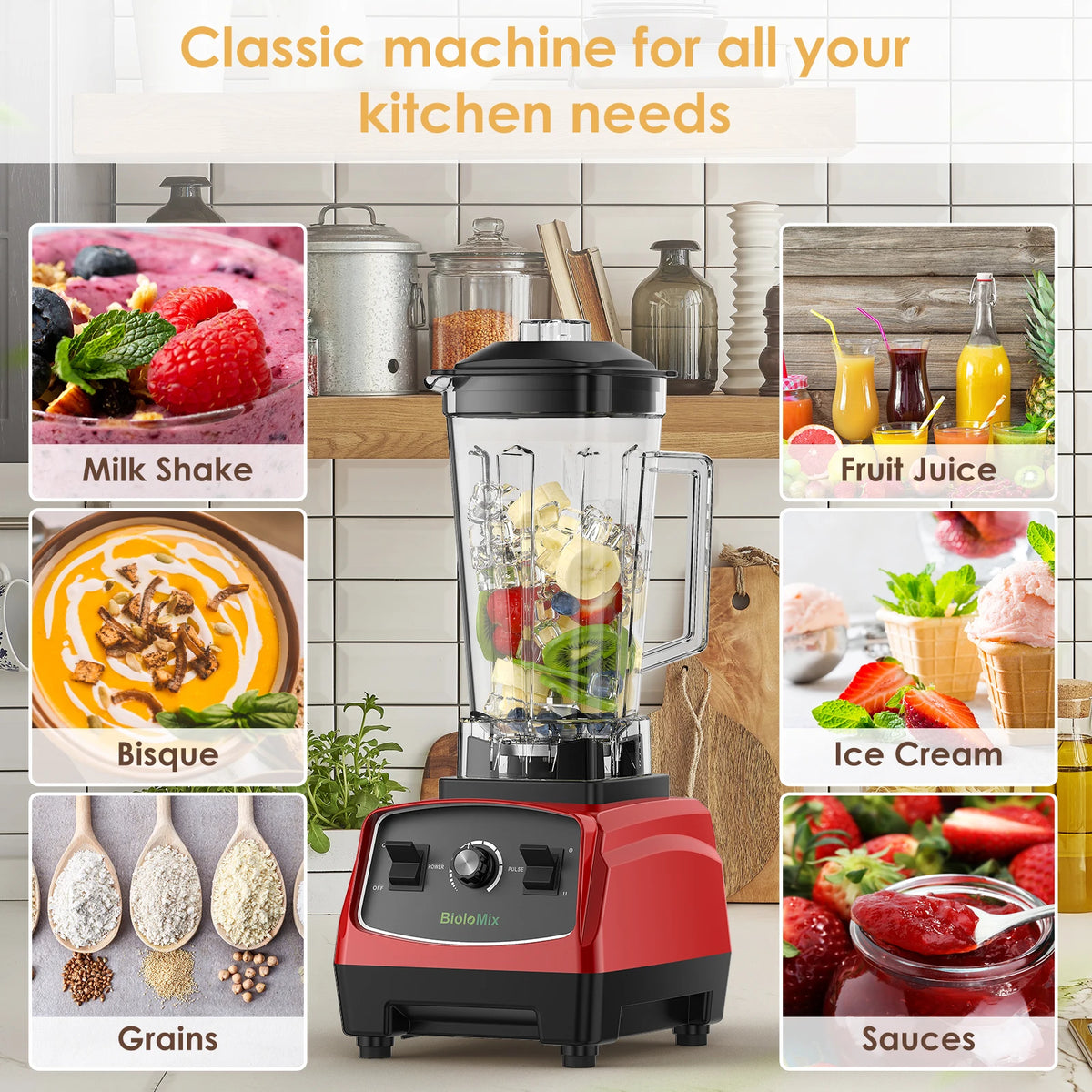 Biolomix Commercial Grade High Power Blender And Juice Processor