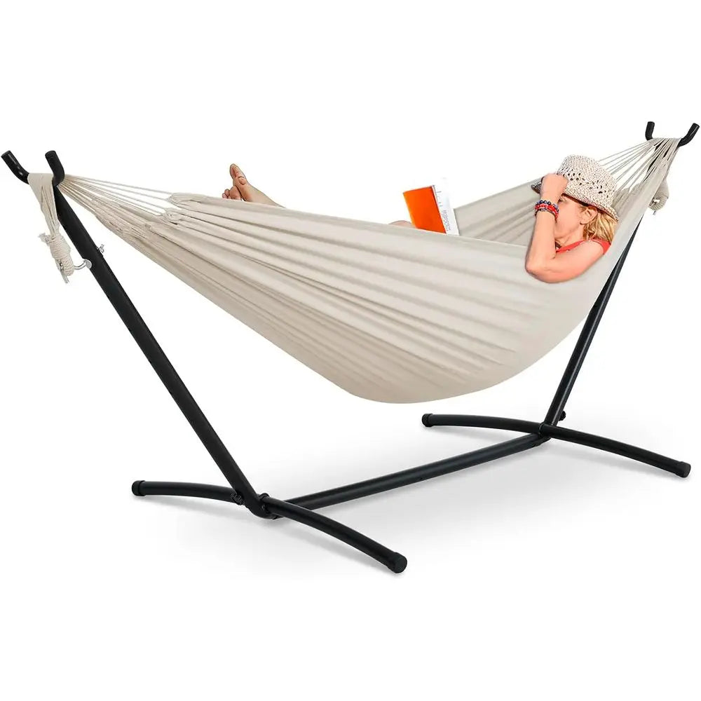 Lazy Daze Portable Hammock with Stand, ree Standing Hammocks or Indoor Outdoor Patio Yard, Has a Carrying Bag and Pillow, 9t Ste