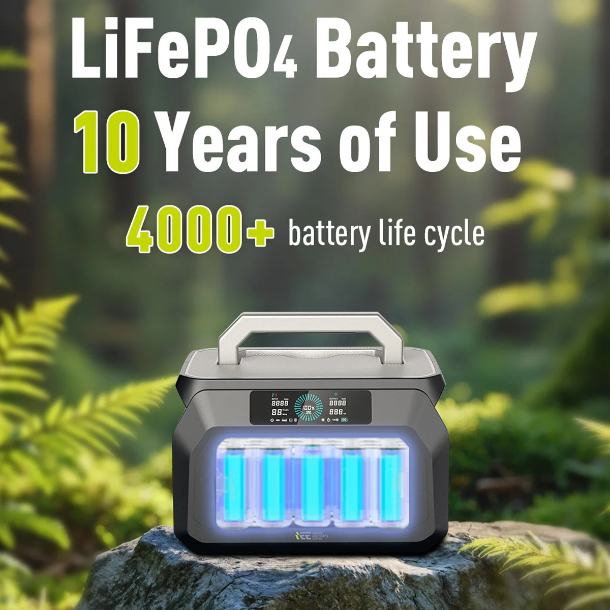OSCAL 800W Portable Power Station 512Wh LiFePO4 Solar Generator