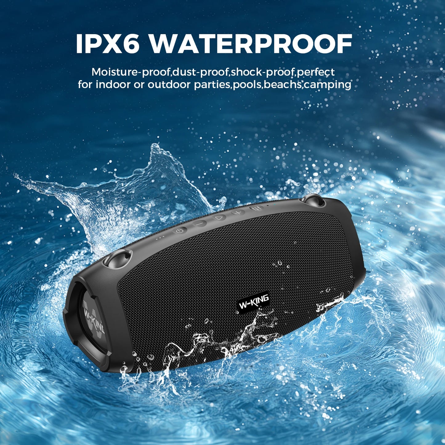 W-King X10 Bluetooth Speaker 120W Portable IPX6 Waterproof Boombox
