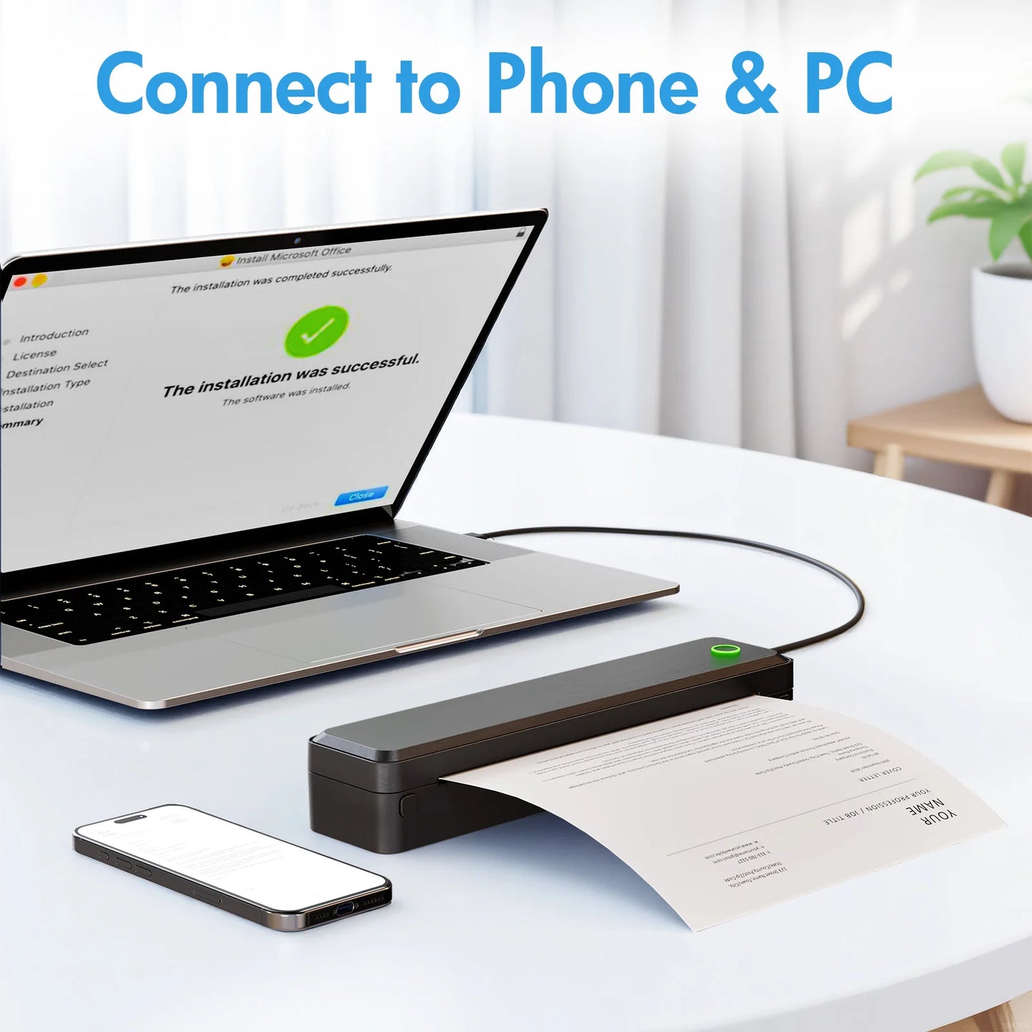 TakeYou Portable Wireless Inkless Thermal Printer for Labels