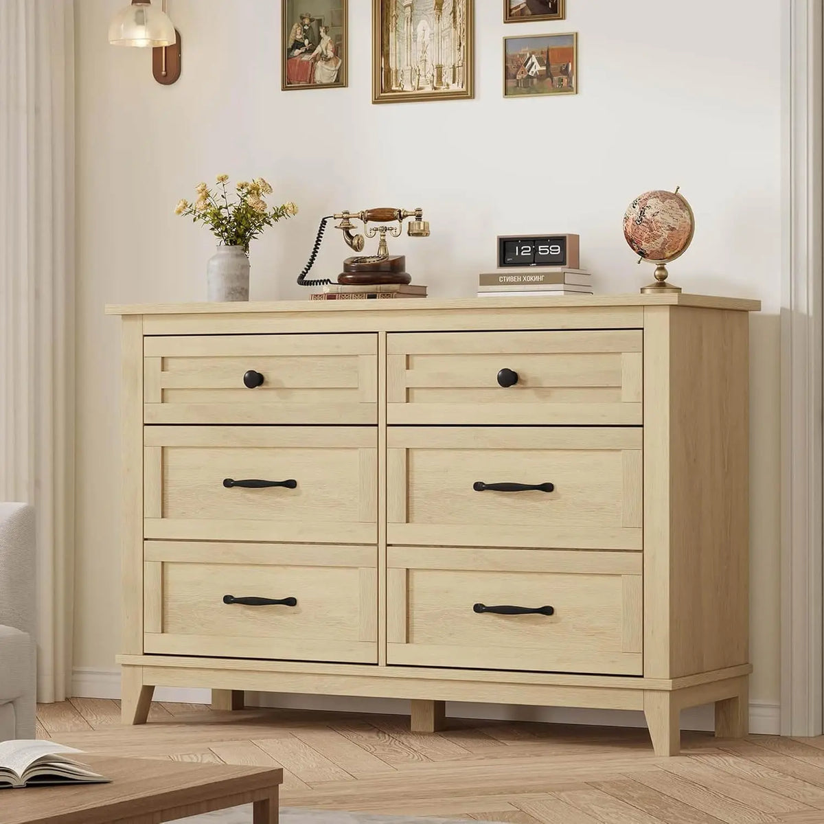 HobbyLane Wooden Dresser With Spacious Storage Drawers