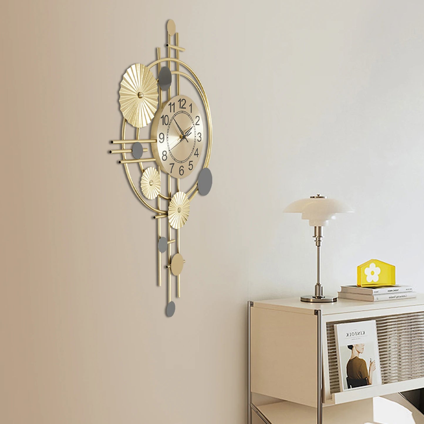 Decorative Wall Clock Silent Non Ticking Modern Indoor Decor