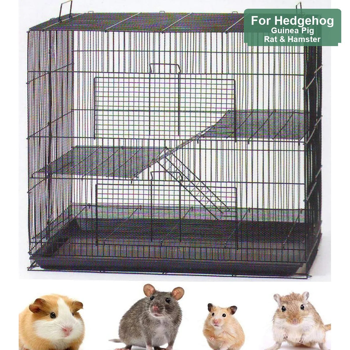 Four Level Small Animal Habitat Cage For Guinea Pigs And Rodents