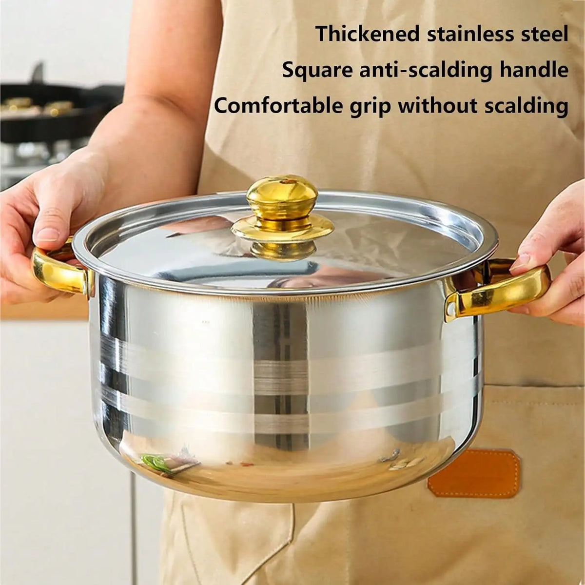 Premium 10 Piece Stainless Steel Cooking Pot Set With Lids