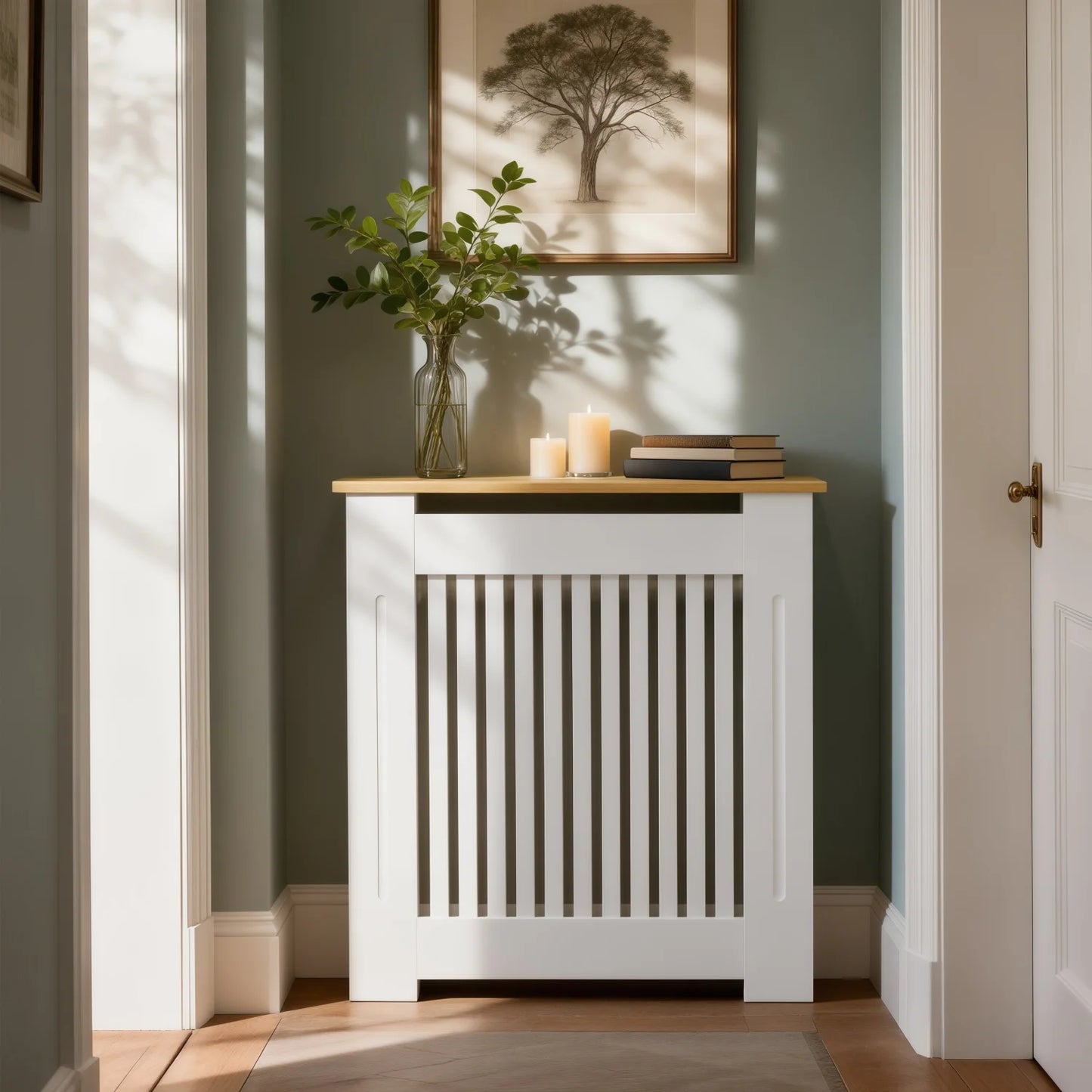 SL Radiator Cover Guard MDF Wood Grain For Home Office