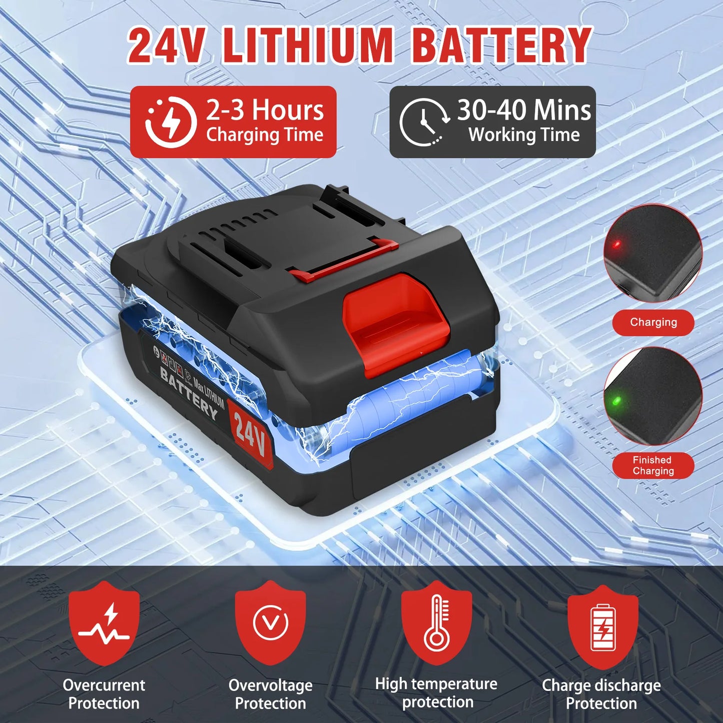 21V Cordless Weed Wacker 3 In 1 Trimmer Edger System