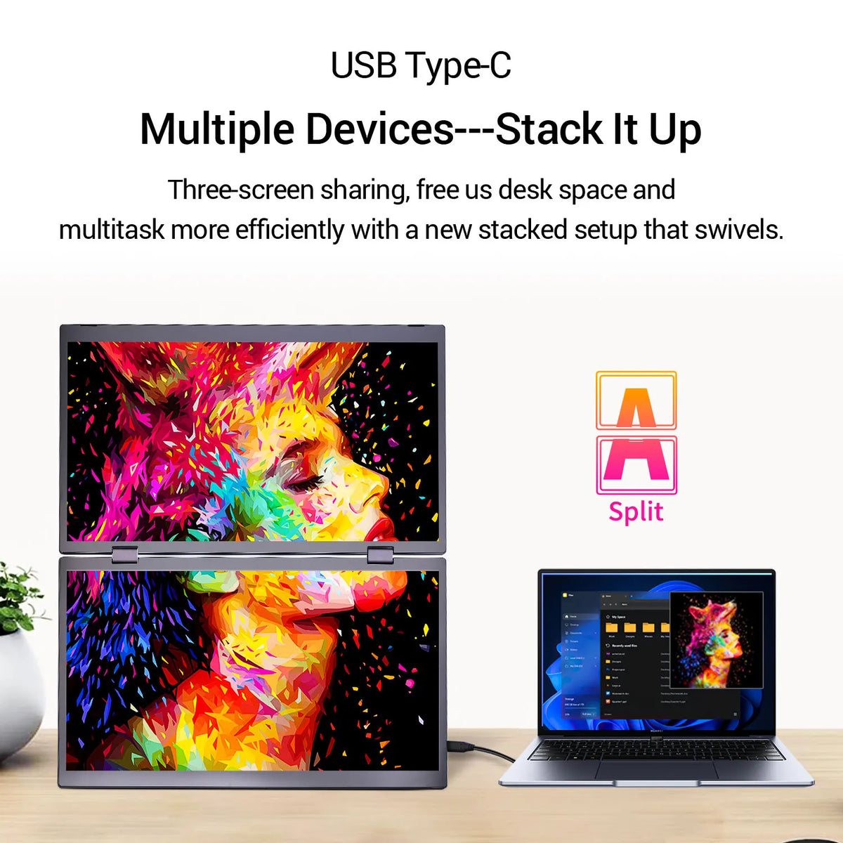Ecooper 1080P IPS Portable Monitor For Laptop Gaming Consoles
