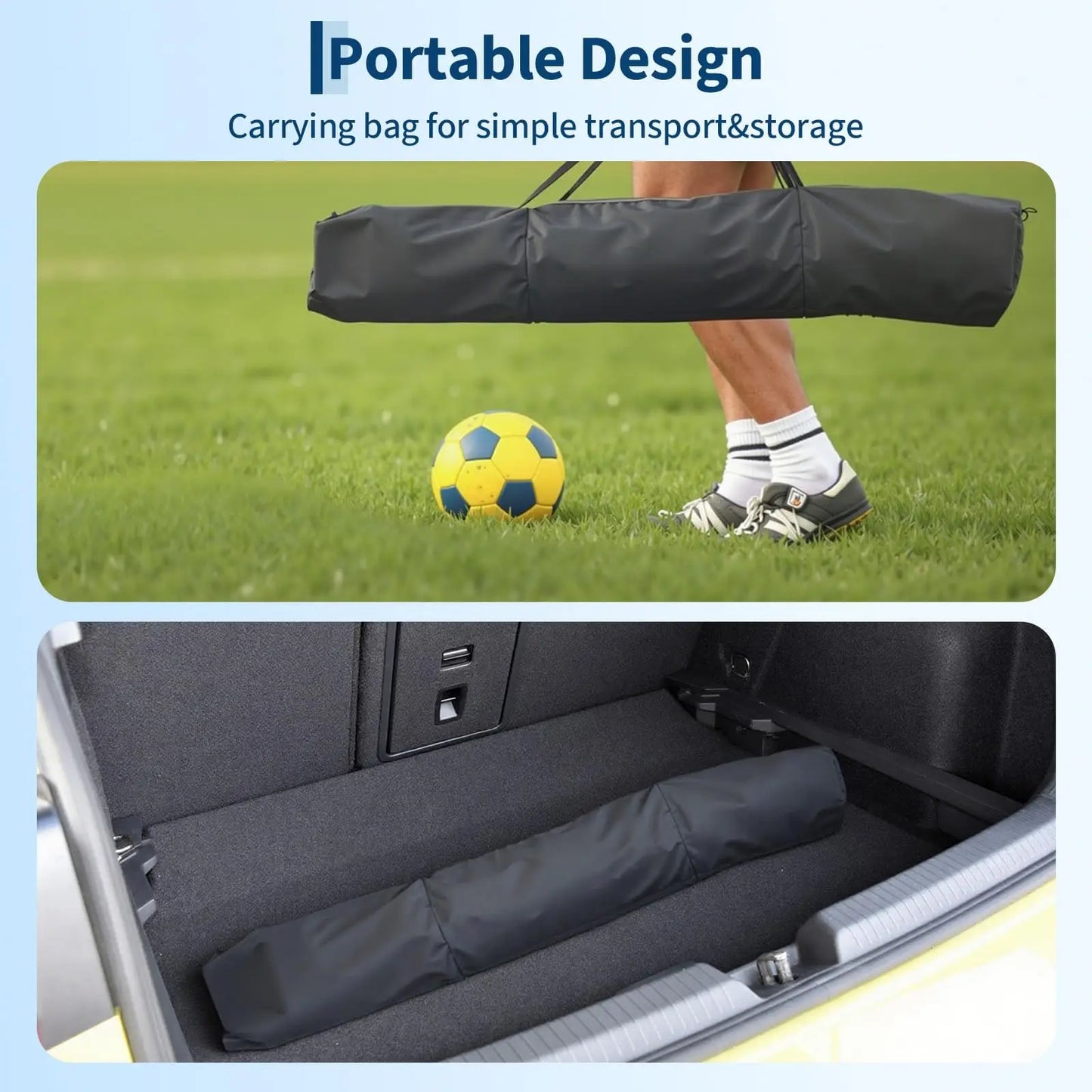 HiMISS Foldable Heavy Duty Metal Frame Soccer Goal With Bag