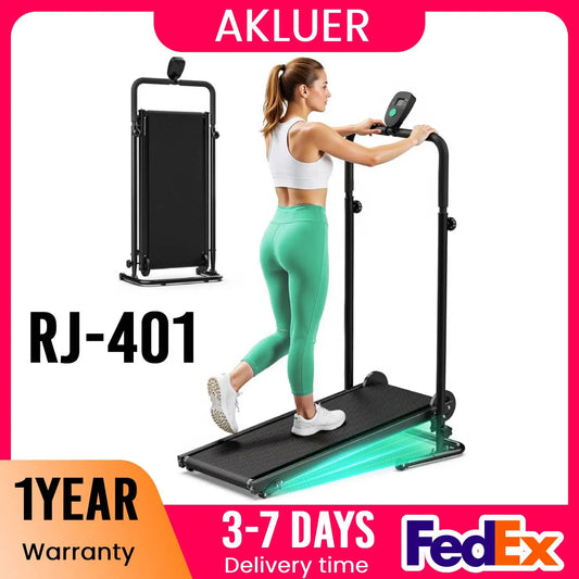 AKLUER Motorless Treadmill With Dual Flywheels And Fixed Incline