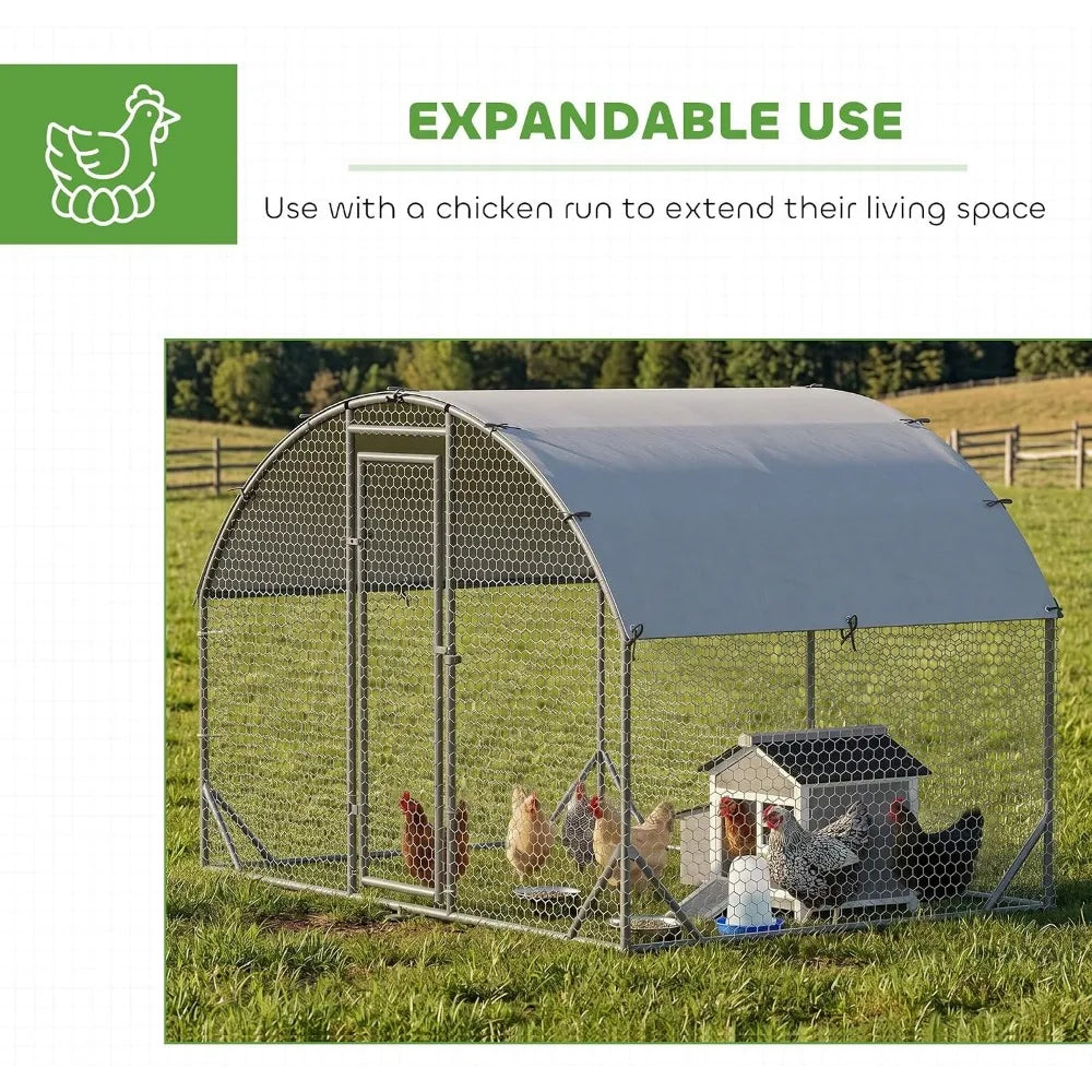Outdoor Weatherproof Wooden Chicken Coop With Nesting Box And Tray