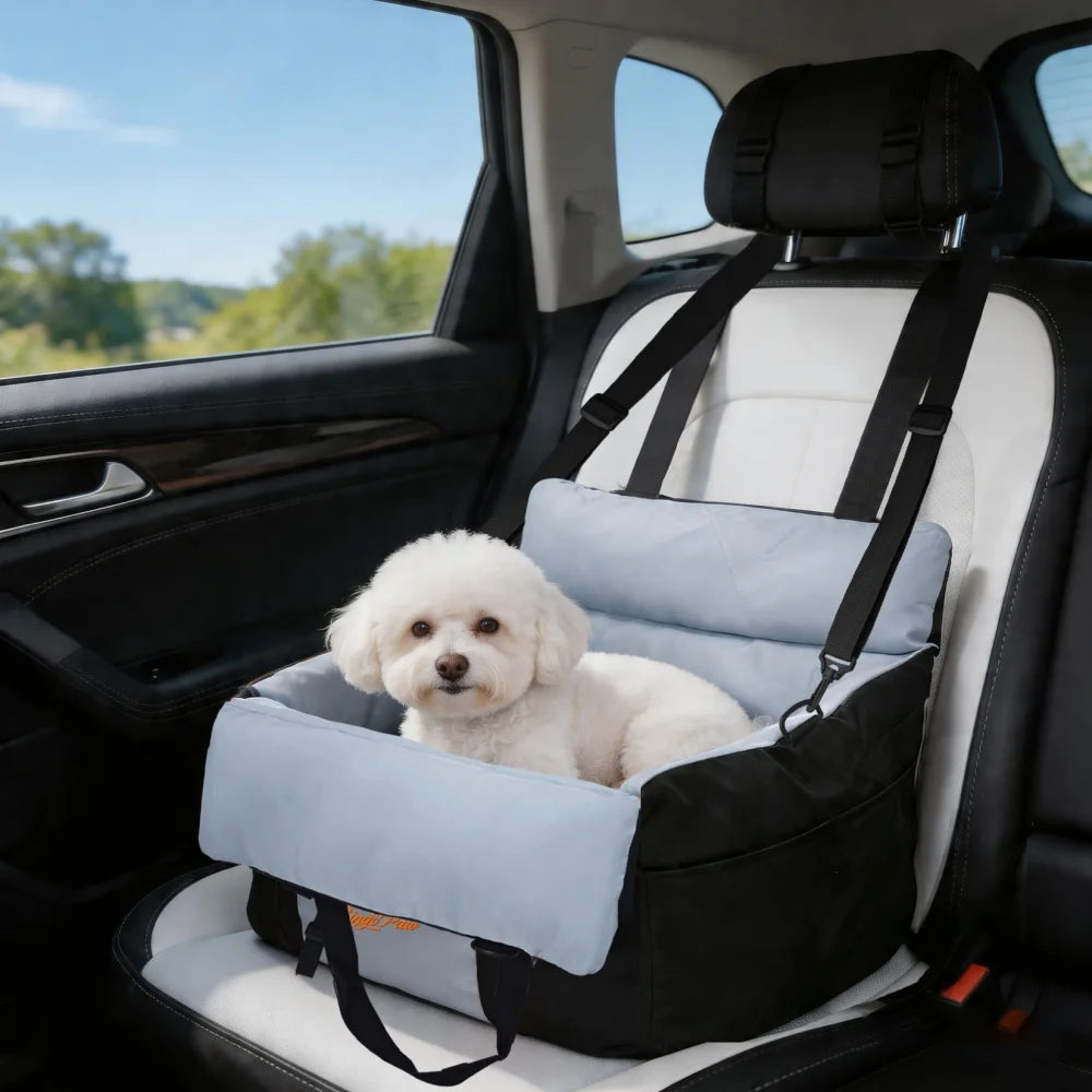 BORWART Portable Dog Booster Seat With Safety Belt And Cover
