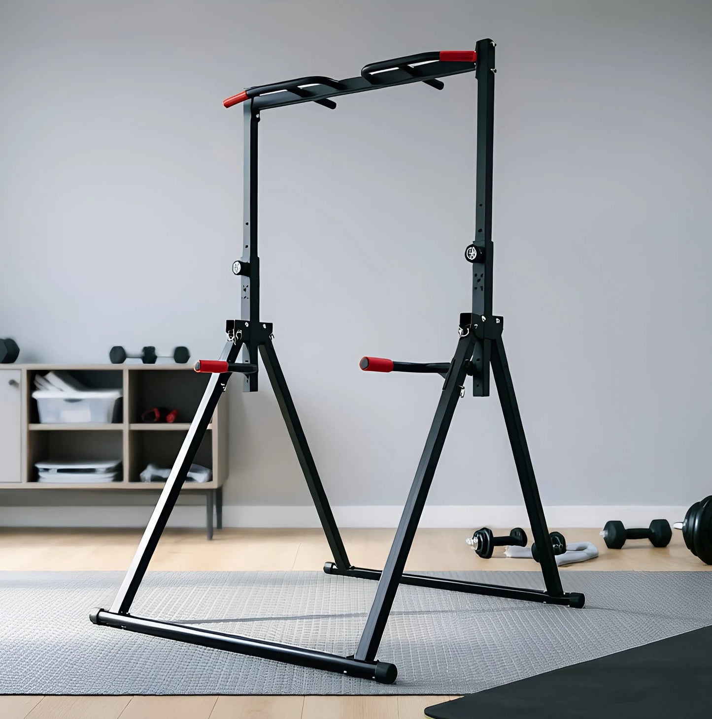 Adjustable Pull Up Bar With Parallel Bars Home Gym Station