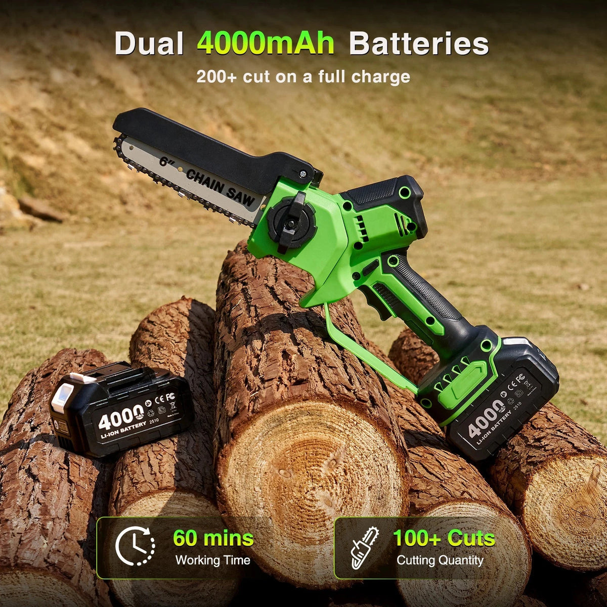 Taskstar Cordless Brushless Pruning Saw With Rechargeable Batteries