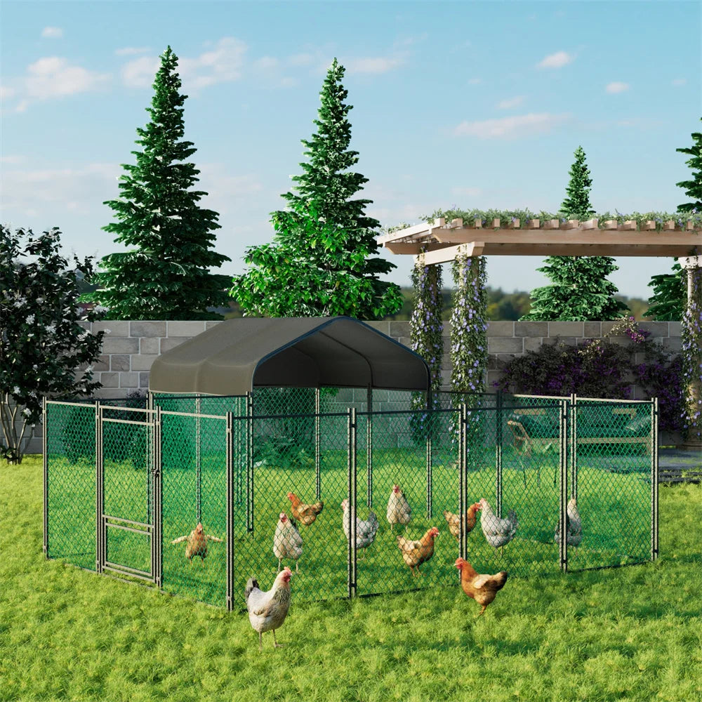 BORWART Heavy Duty Walkin Chicken Coop With UV Cover