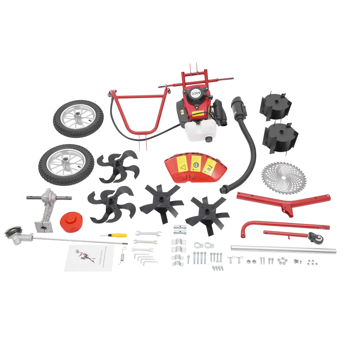 CNCEST Gasoline Garden Cultivator for Tilling and Weeding