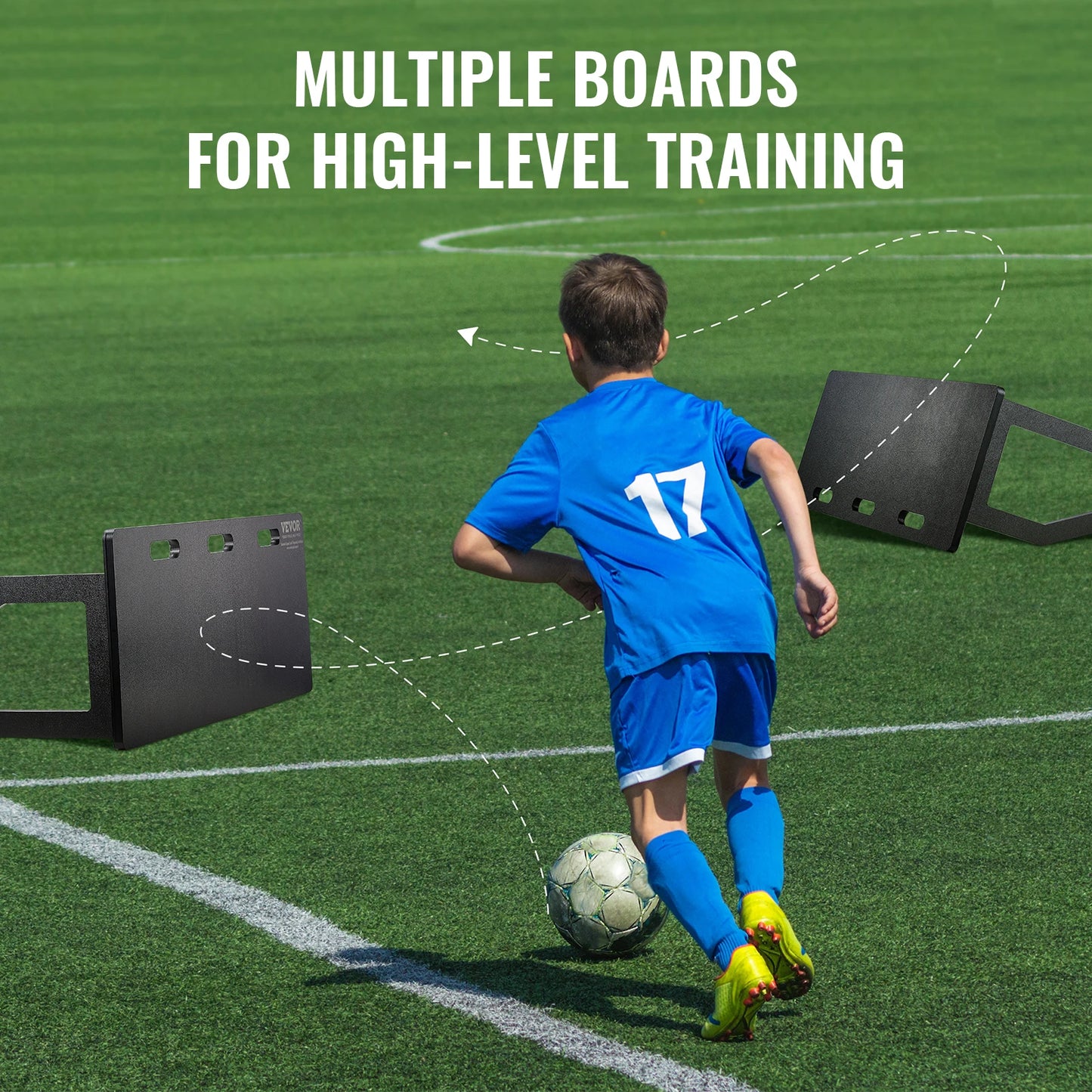 Soccer Rebounder Board Portable Wall With Foldable HDPE Kickback