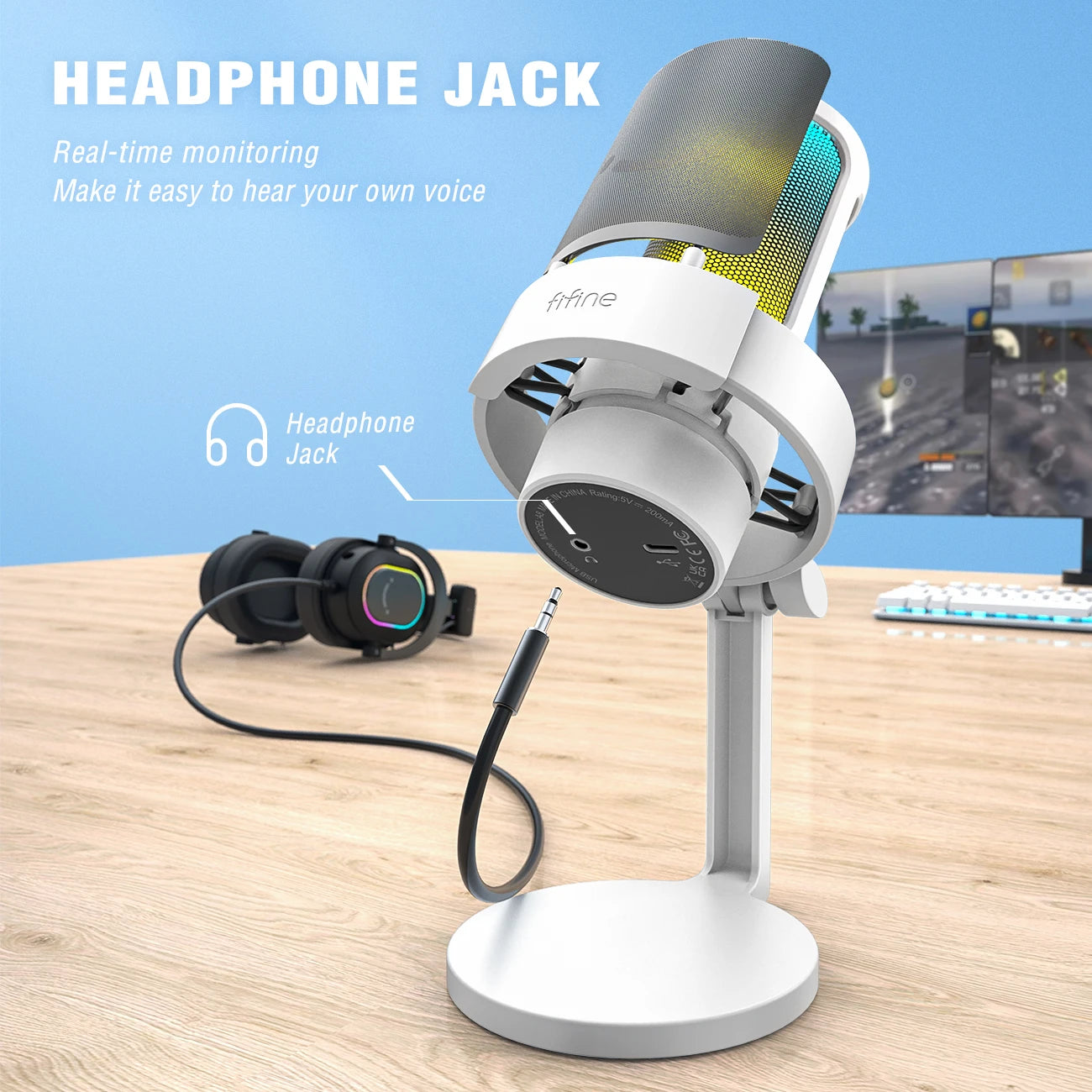 FIFINE USB Microphone For Recording And Streaming PC Mac
