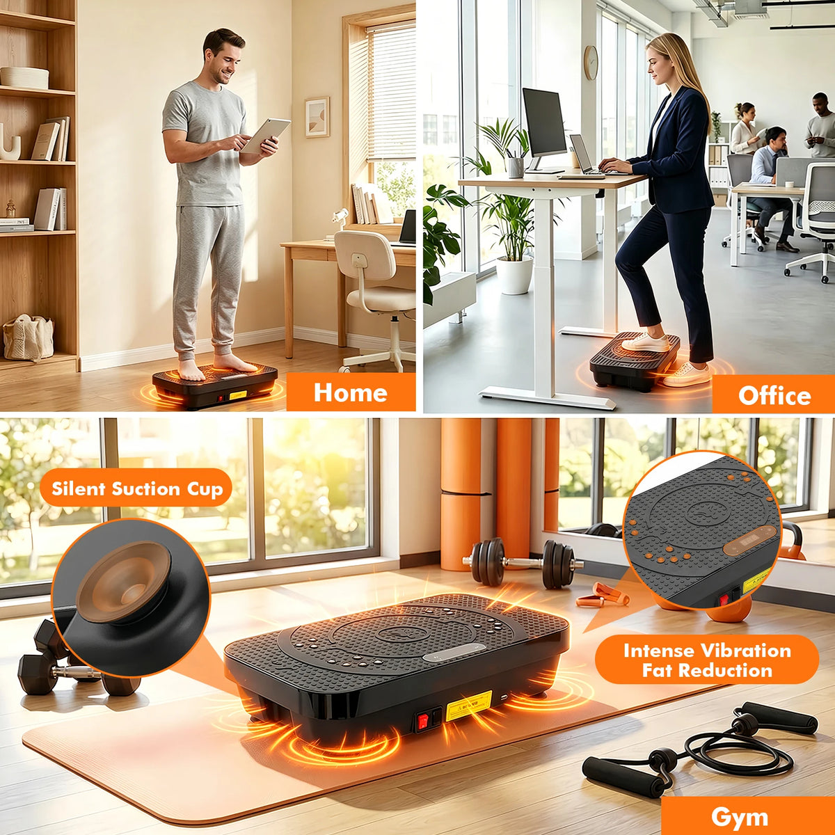 Bluetooth Vibration Plate Exercise Machine For Full Body Toning