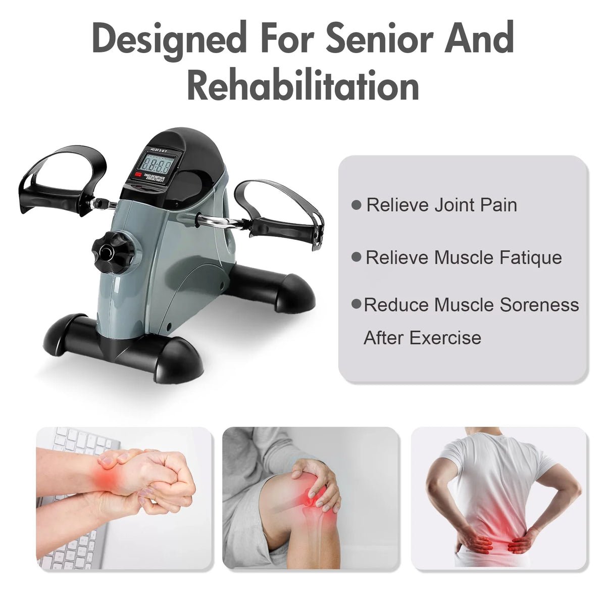 Mini Under Desk Pedal Exerciser Bike With Digital Display