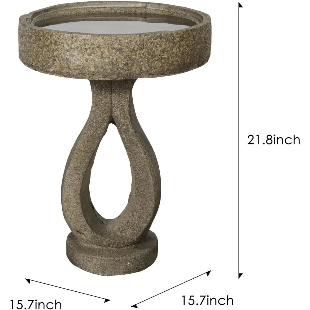 Modern Concrete Bird Bath Garden Outdoor Decor Statue
