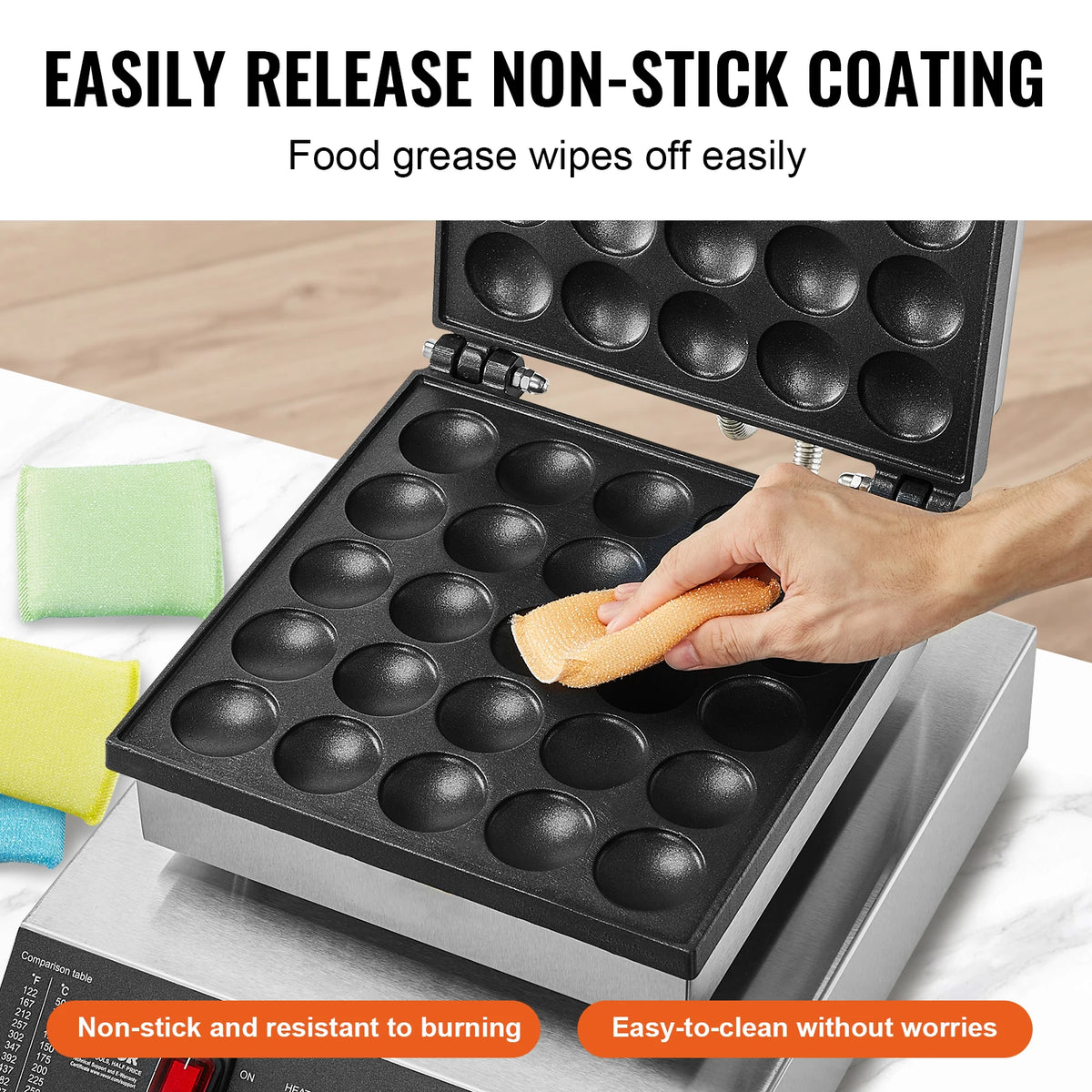 SucceBuy Electric Waffle Maker With Nonstick Surface And Temperature Control