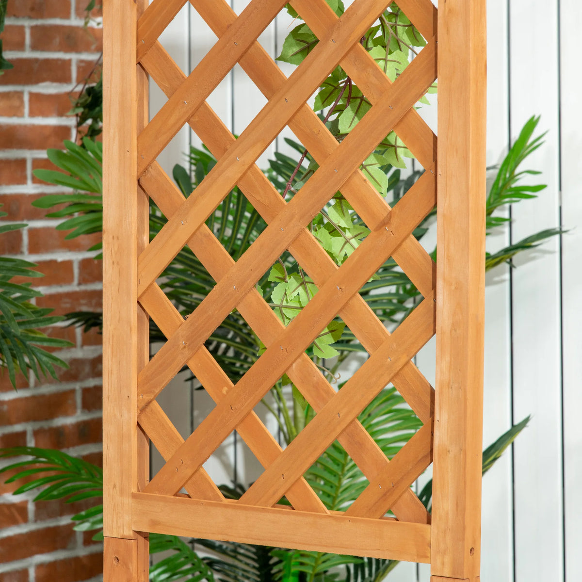Outsunny Outdoor Patio Garden Bench for Climbing Plants