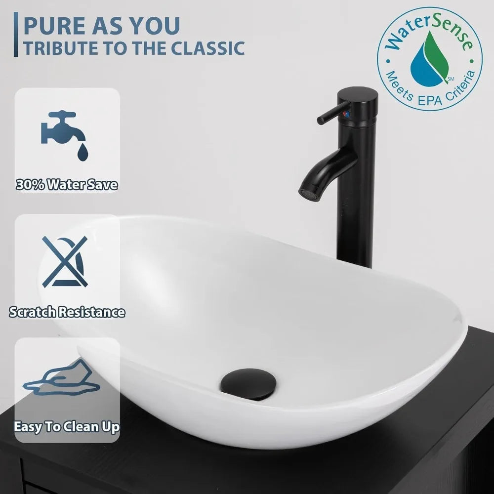 Xiaolang 36 Inch Modern Freestanding Bathroom Vanity Vessel Sink