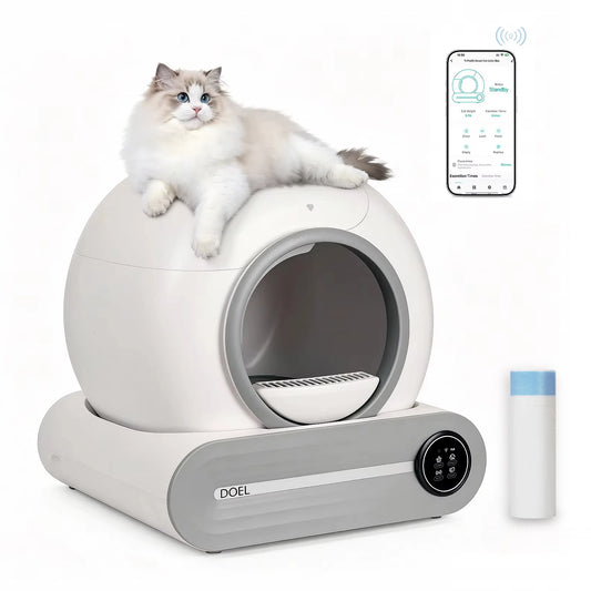 DOEL Smart Self Cleaning Cat Litter Box With App Control