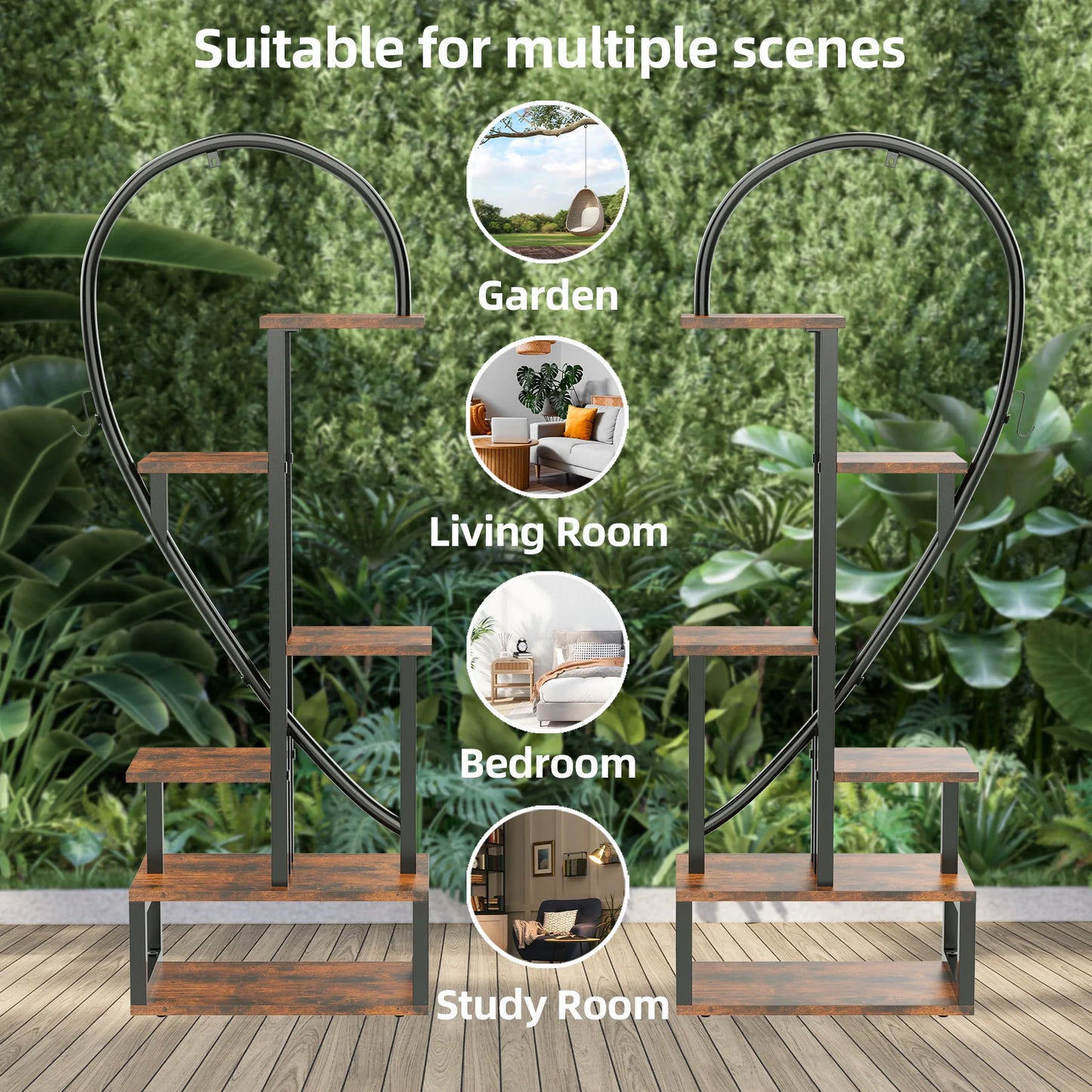 Wisfor 6 Tier Plant Display Shelf With Grow Lights