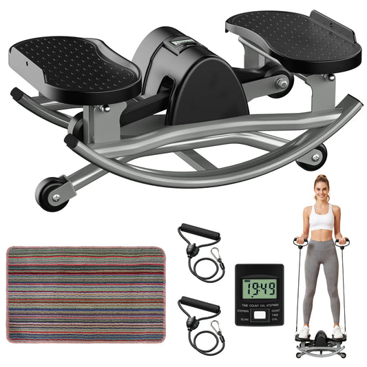 Swing Stepper Machine With Digital Display For Full Body Workout