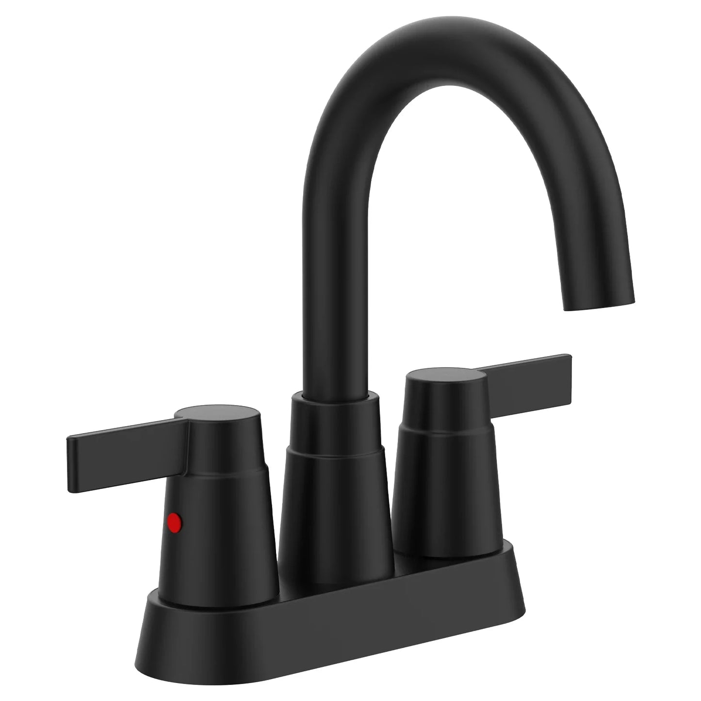 Dual-Handle Bathroom Faucet With 360 Degree Swivel Spout Centerset