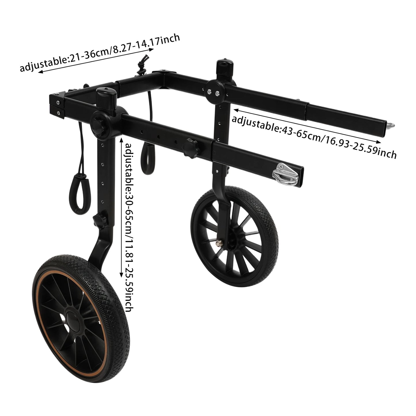 Bymaocar Aluminum Dog Wheelchair For Hind Legs Up To 65kg