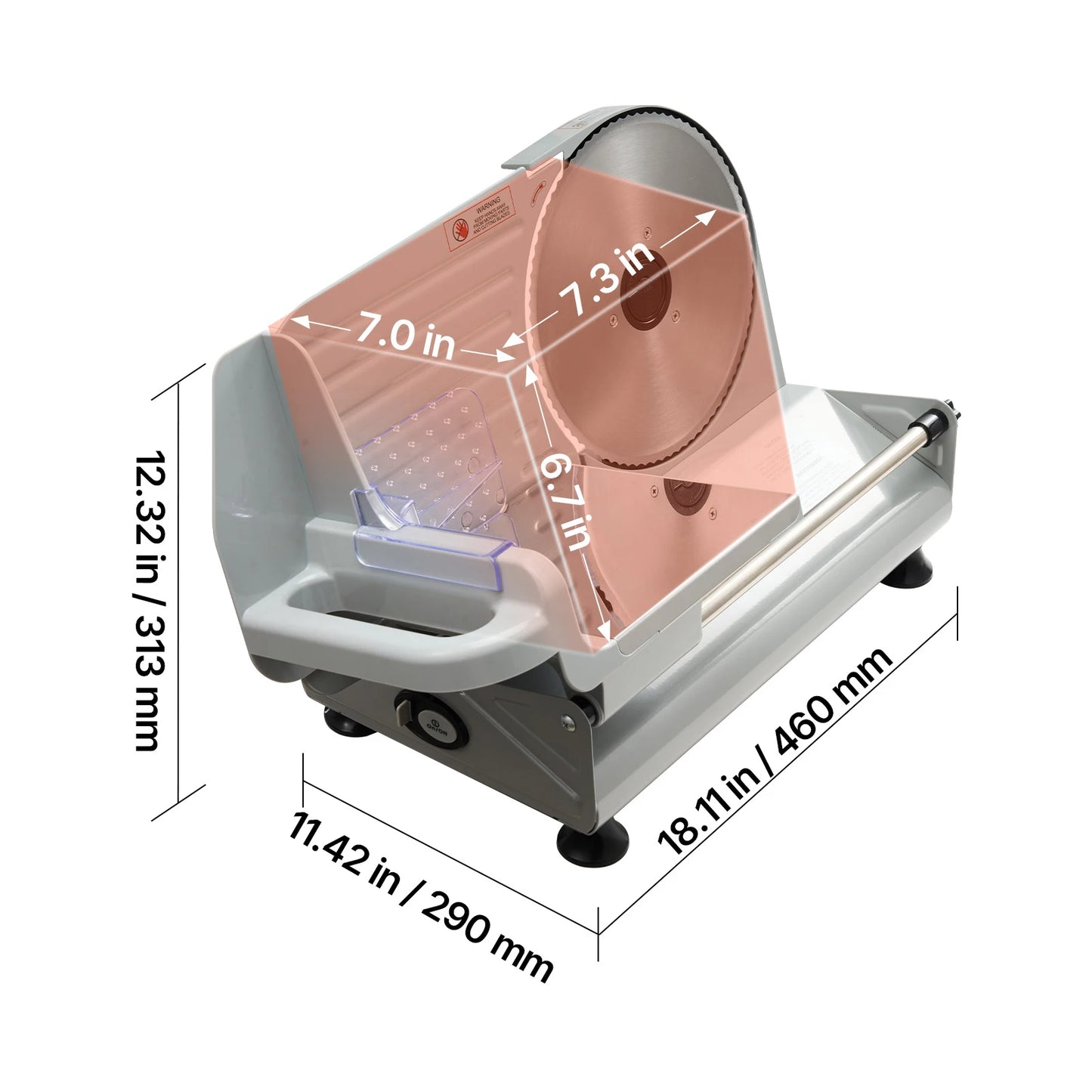 SucceBuy Electric Deli Slicer With Two SUS420 Blades