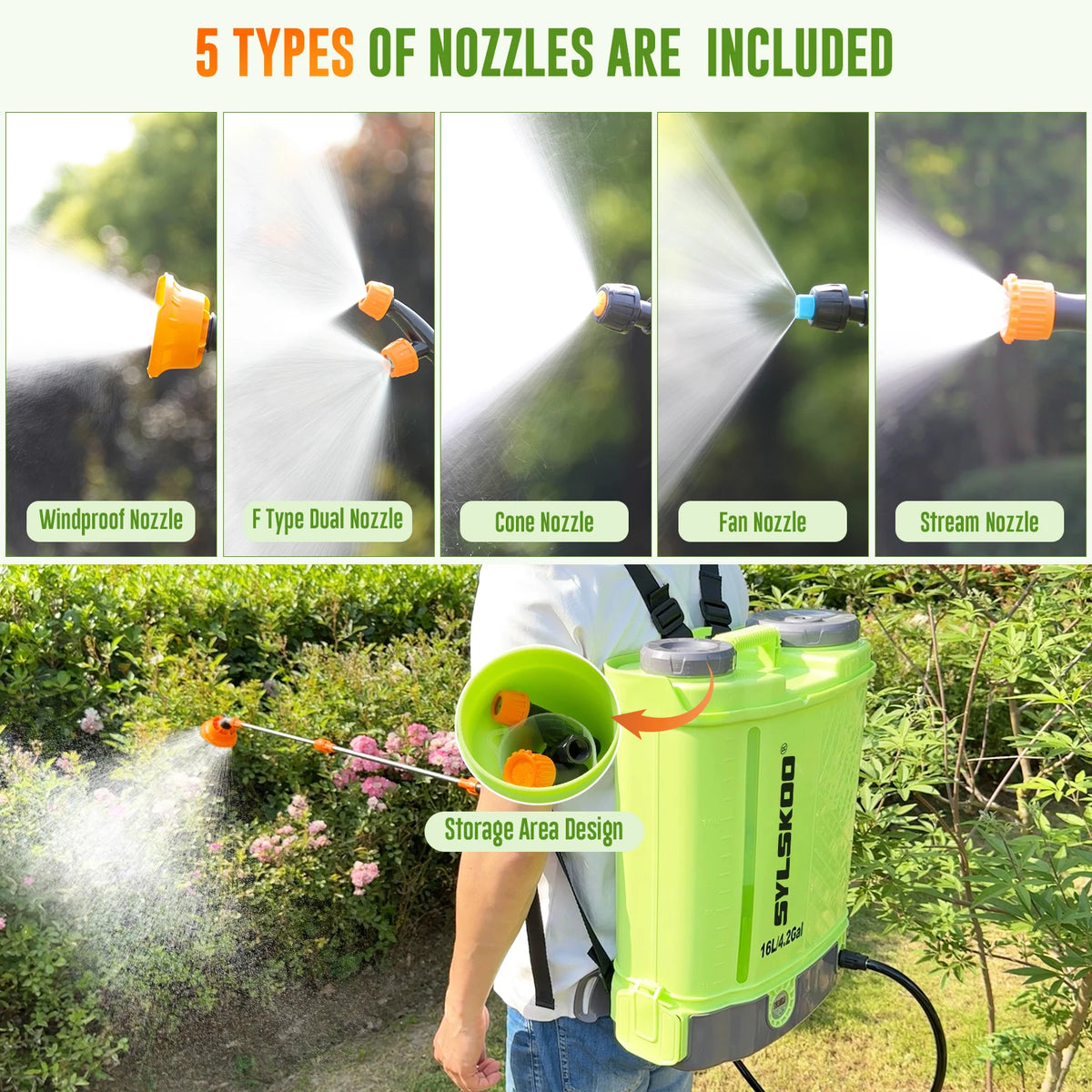 Cordless Electric Garden Sprayer 100 Psi Weed Tool With Wand