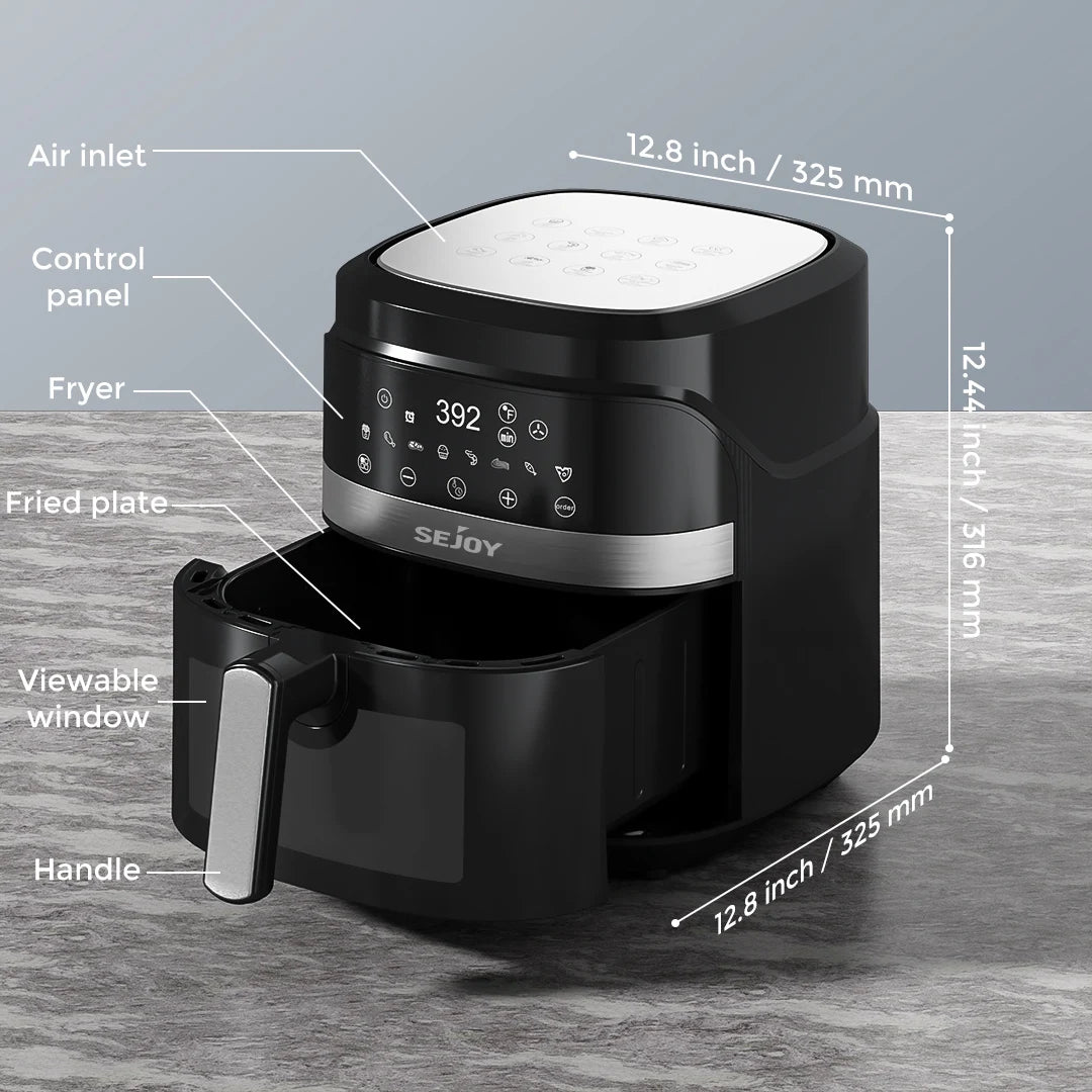 SEJOY Air Fryer Oven Oilless Cooker Roast Bake Dehydrate Warm