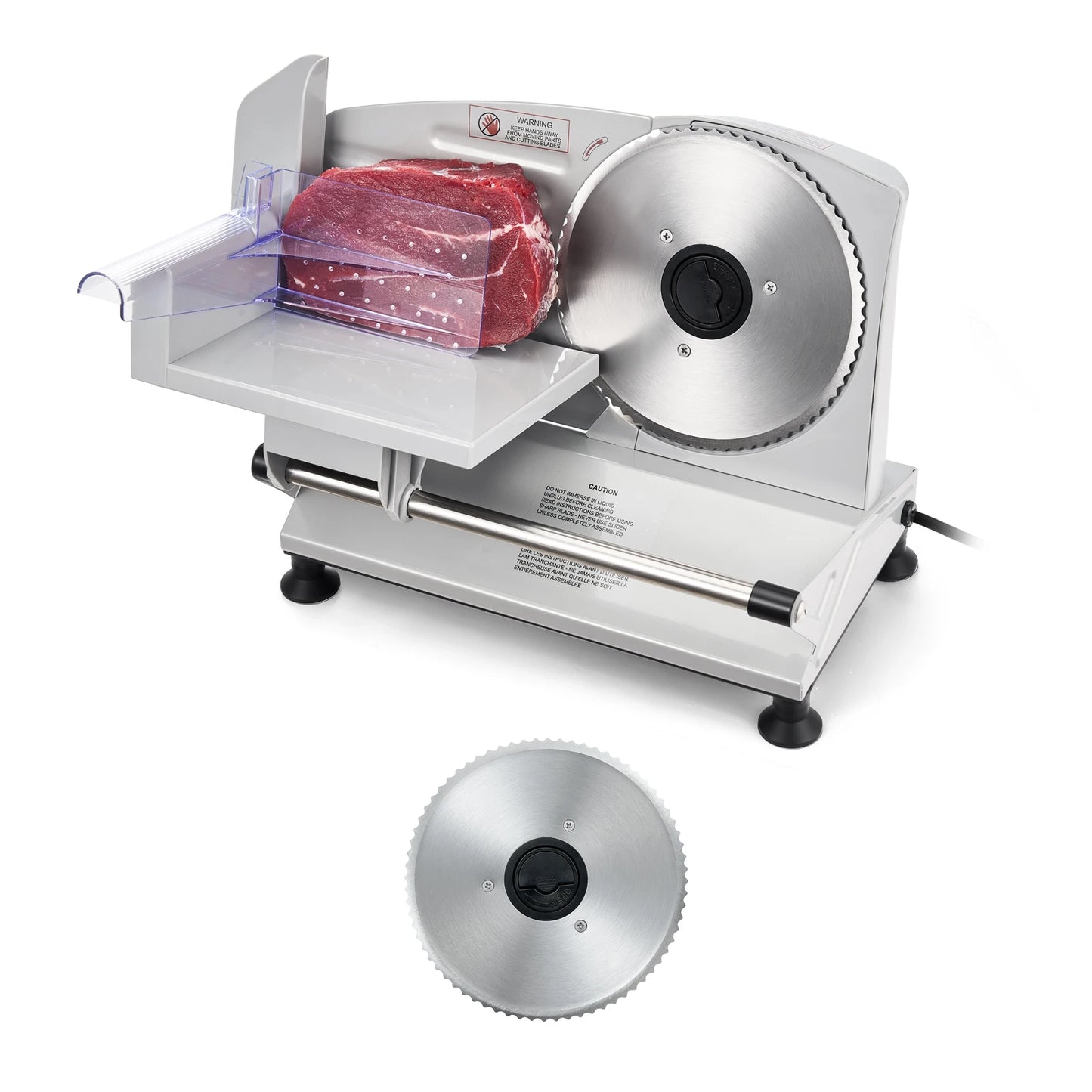 SucceBuy Electric Deli Slicer With Two SUS420 Blades